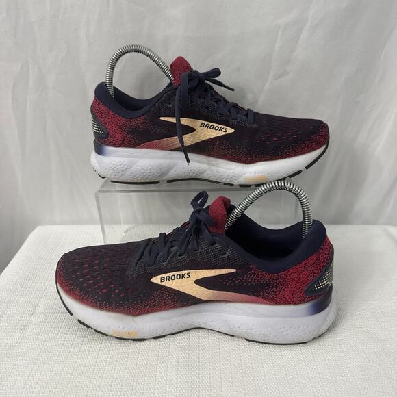Brooks Ghost 16 Shoes Womens Size 8.5 B Running Peacoat Raspberry Apricot - Picture 10 of 12